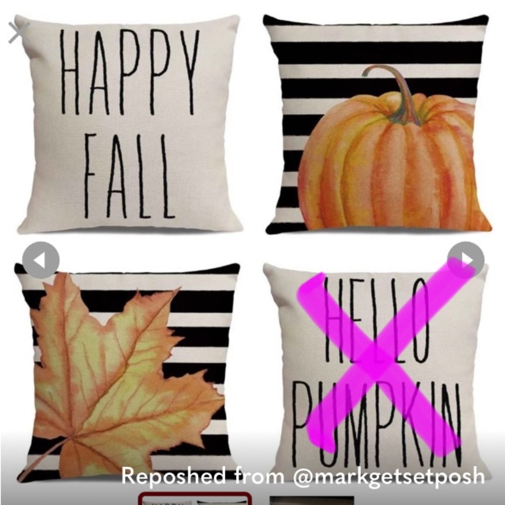 3 Fall Throw Pillow Cover 18 x 18 Inch